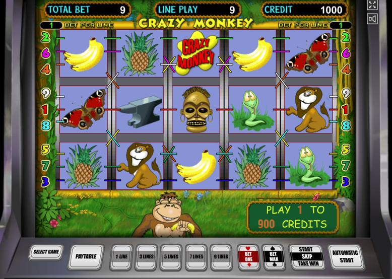 Игровой автомат Crazy Monkey бесплатно без регистрации