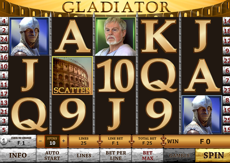 Игровой автомат Gladiator бесплатно без регистрации